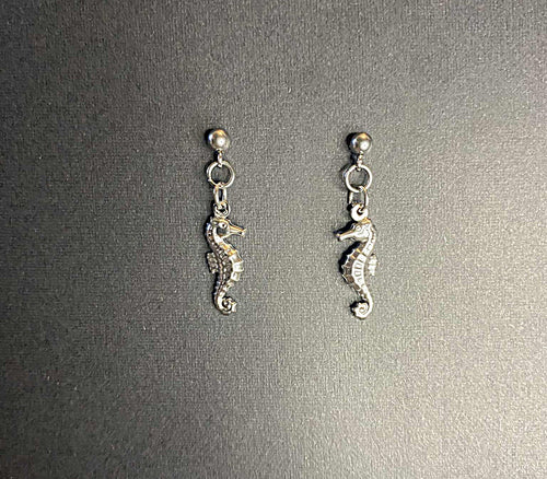 Boucles d'oreilles hyppocampes en acier inoxydable