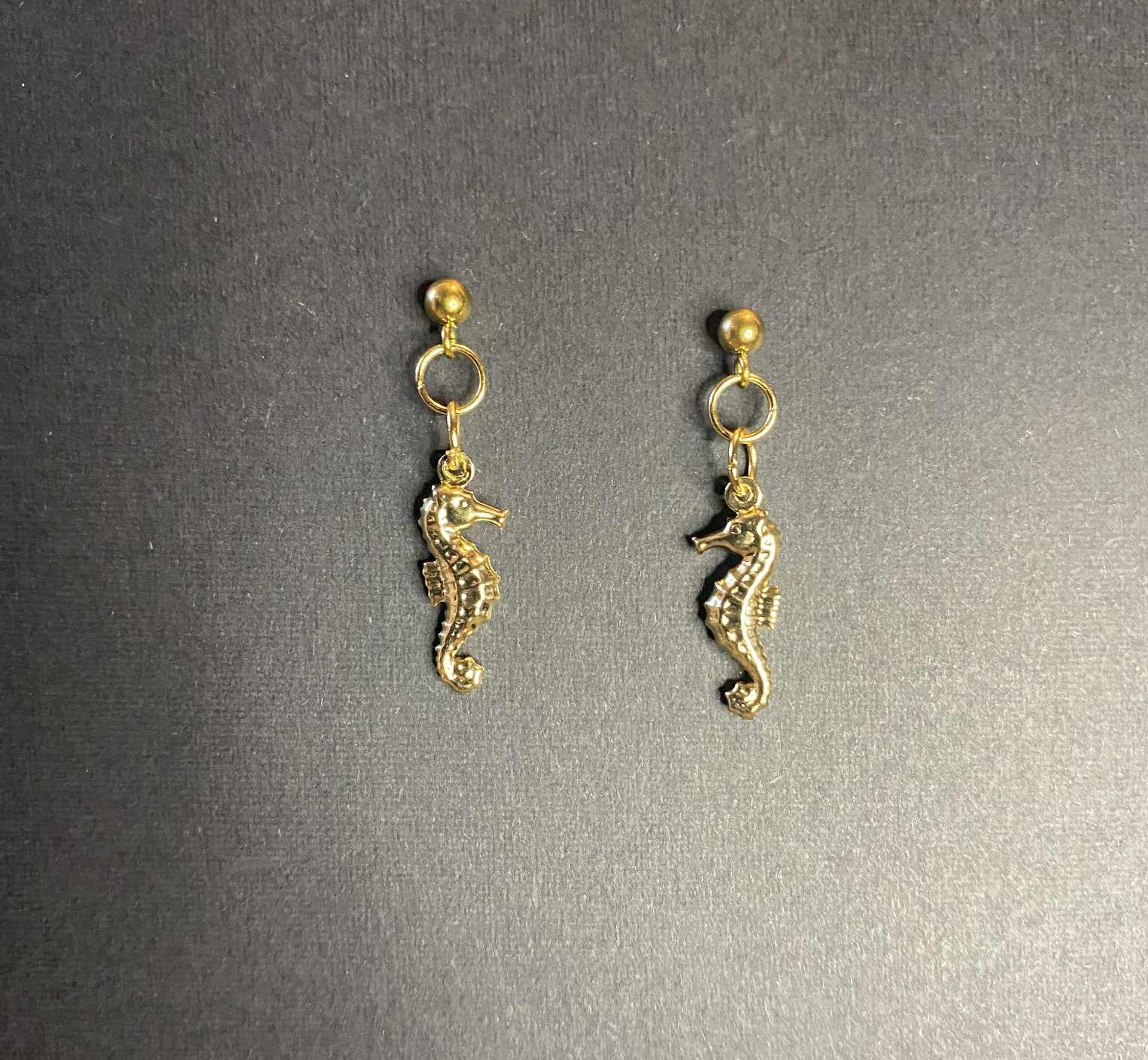 Boucles d'oreilles hyppocampes en acier inoxydable