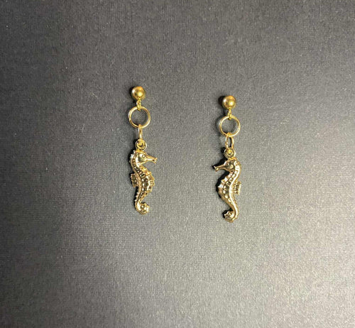 Boucles d'oreilles hyppocampes en acier inoxydable